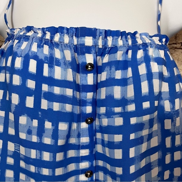 Lilly Pulitzer Blue Check Sleeveless Top - Picture 3 of 11